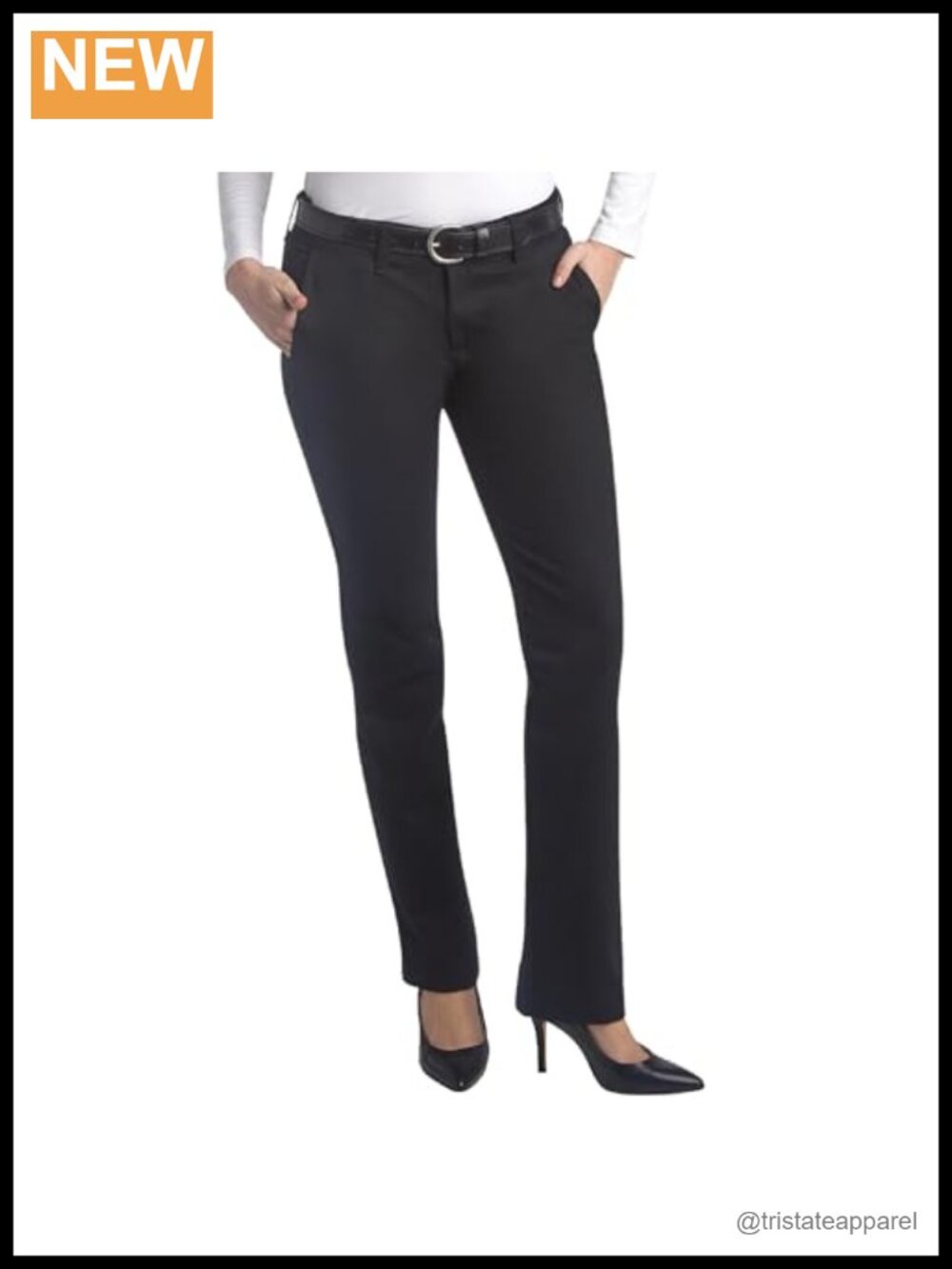 Dickies Women's Flex Twill Work Pants Straight Fit Narrow Through Hips